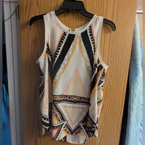 Mossimo Supply Co. Geometric Tank Top - Black, Orange, White